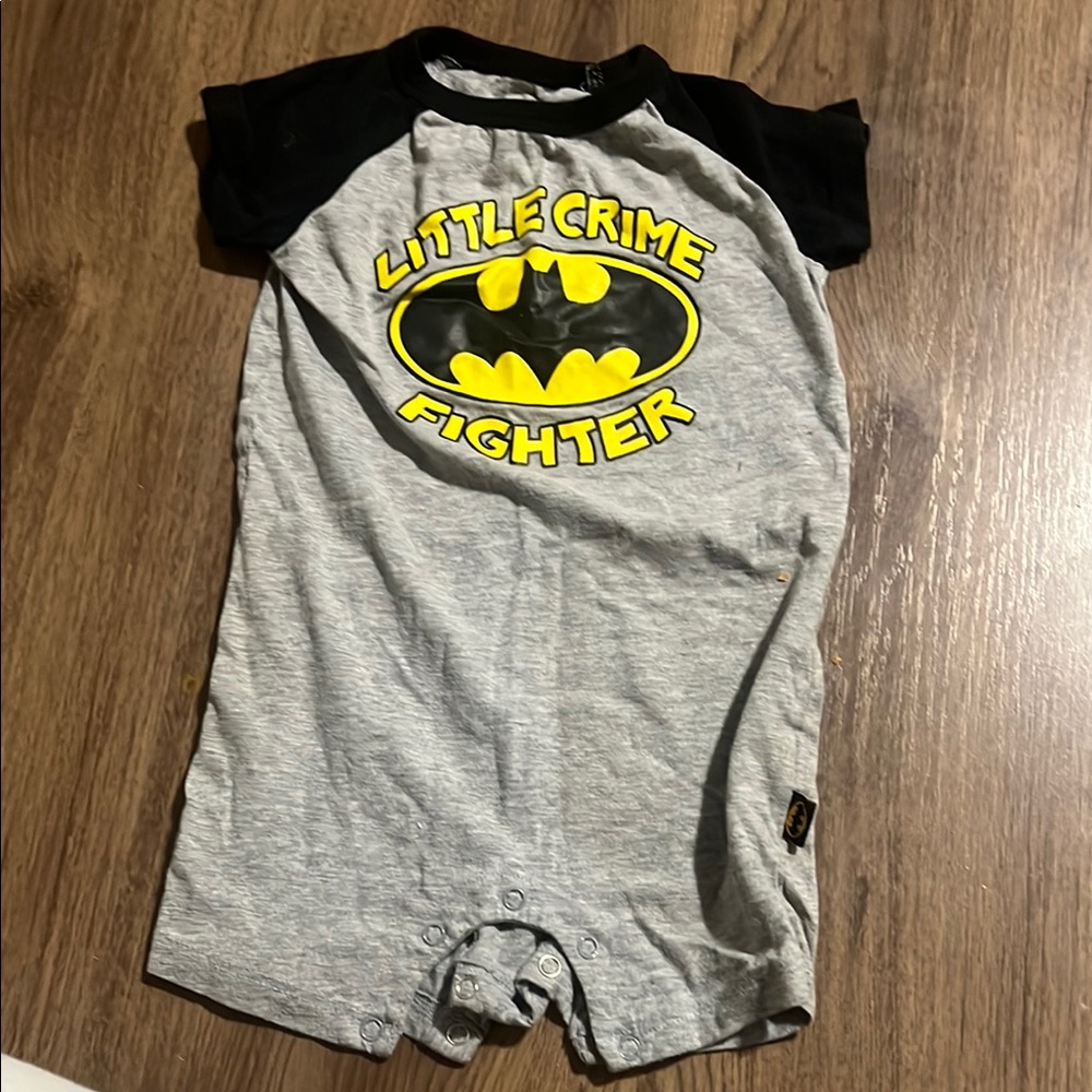 Batman Gray and Black Bodysuit with Emblem